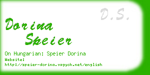 dorina speier business card